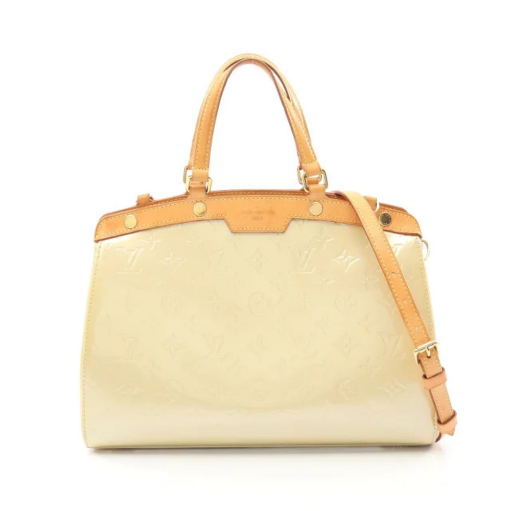 Louis Vuitton Blair Handbag Leather Vernis Beige Cream Broncorail